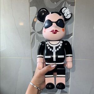 Chic Black and White Designer-Inspired Figurine